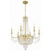 Haywood Aged Brass 9 Light Crystal Chandelier Crystorama HWD-7709-AG