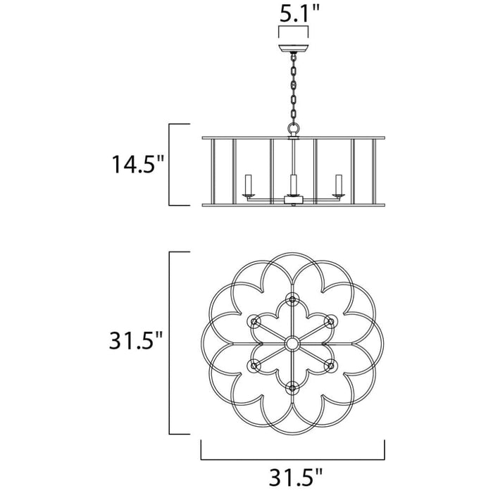 Helix Bronze Fusion Chandelier - Chandeliers