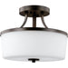 Hettinger Burnt Sienna LED Semi-Flush Mount Convertible Pendant - Pendants