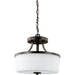 Hettinger Burnt Sienna Semi-Flush Mount Convertible Pendant - Pendants
