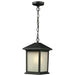 Holbrook Black Outdoor Chain Mount Ceiling Fixture | theLightShop