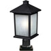 Holbrook Black Outdoor Pier Mounted Fixture | theLightShop