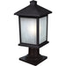 Holbrook Black Outdoor Pier Mounted Fixture | theLightShop