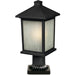 Holbrook Black Outdoor Pier Mounted Fixture | theLightShop