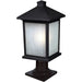 Holbrook Black Outdoor Pier Mounted Fixture | theLightShop