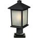 Holbrook Black Outdoor Pier Mounted Fixture | theLightShop