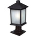 Holbrook Black Outdoor Pier Mounted Fixture | theLightShop
