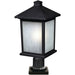 Holbrook Black Outdoor Pier Mounted Fixture | theLightShop