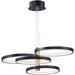 Hoopla Black / Gold LED Multi-Light Pendant - Pendants