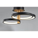 Hoopla Black / Gold LED Semi-Flush Mount - Semi-Flushmounts