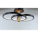 Hoopla Black / Gold LED Semi-Flush Mount - Semi-Flushmounts