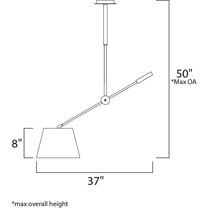 Hotel Polished Chrome LED Single Pendant - Pendants