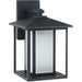 Hunnington Black LED Outdoor Wall Lantern - Outdoor Wall Sconce