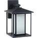 Hunnington Black Outdoor Wall Lantern - Outdoor Wall Sconce