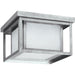 Hunnington Weathered Pewter LED Outdoor Flush Mount - Outdoor Flush Mounts