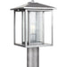 Hunnington Weathered Pewter Outdoor Post Lantern - Outdoor Post Lantern