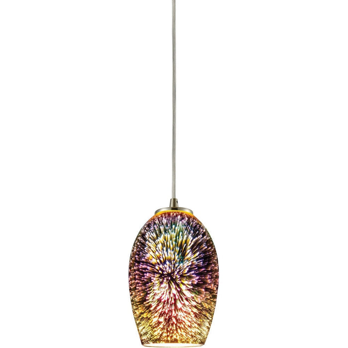 Illusions Satin Nickel Mini Pendant - Mini-Pendants