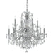 Imperial 12 Light Italian Crystal Polished Chrome Chandelier - Chandeliers