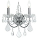 Imperial 2 Light Clear Crystal Polished Chrome Sconce - Wall Sconce