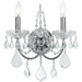 Imperial 2 Light Spectra Crystal Polished Chrome Sconce - Wall Sconce
