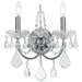 Imperial 2 Light Swarovski Strass Crystal Polished Chrome Sconce - Wall Sconce