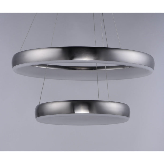 Innertube Satin Nickel LED Multi-Light Pendant - Pendants