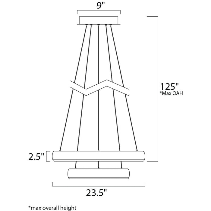 Innertube Satin Nickel LED Multi-Light Pendant - Pendants