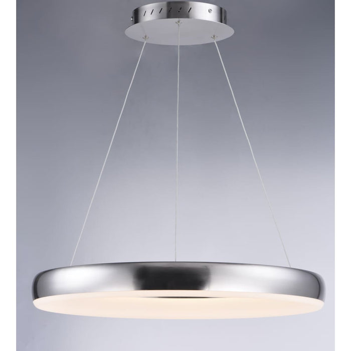 Innertube Satin Nickel LED Single Pendant - Pendants