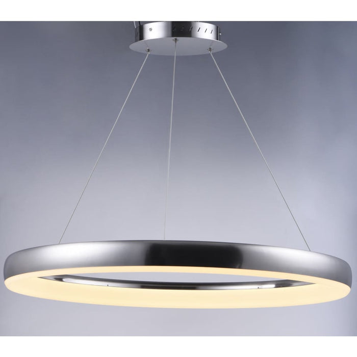 Innertube Satin Nickel LED Single Pendant - Pendants