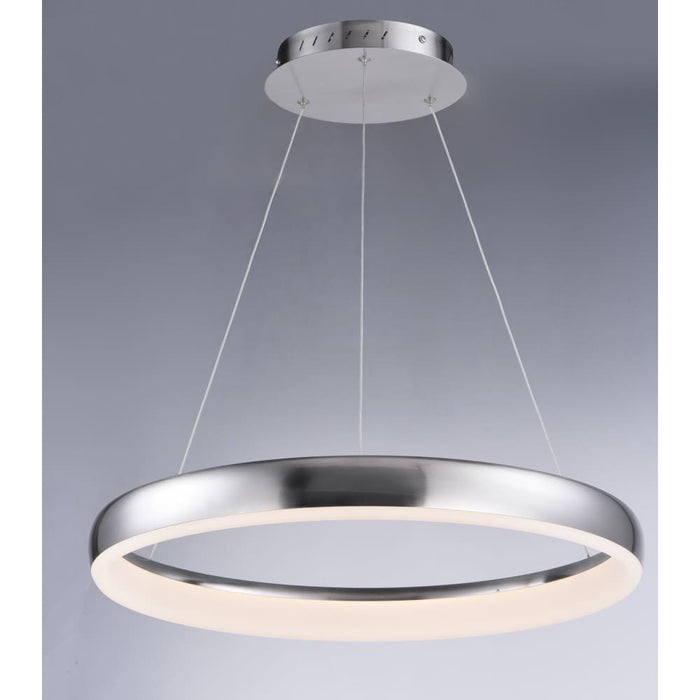 Innertube Satin Nickel LED Single Pendant - Pendants