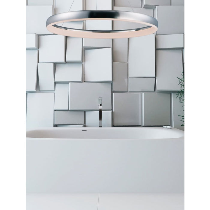 Innertube Satin Nickel LED Single Pendant - Pendants