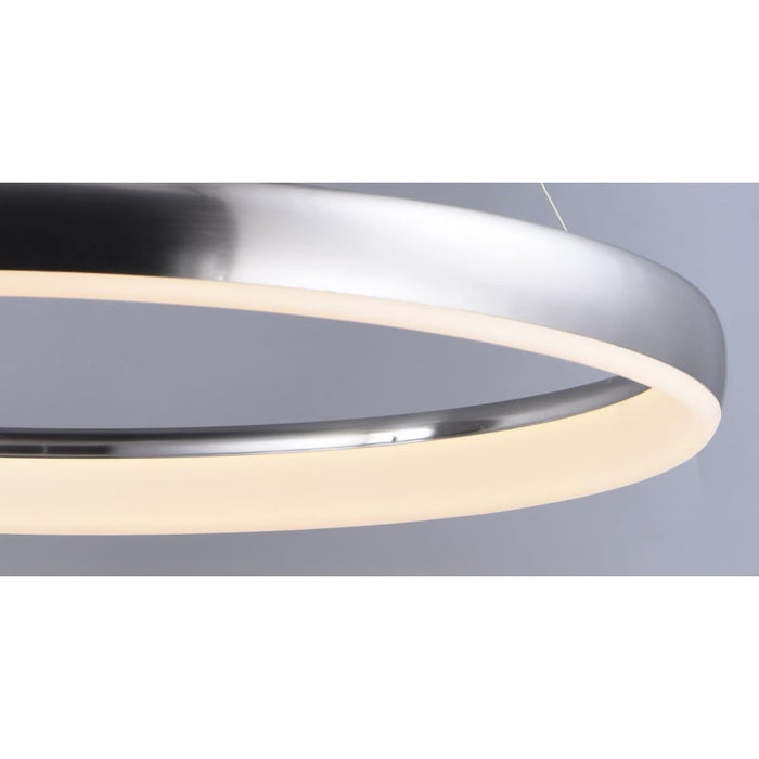 Innertube Satin Nickel LED Single Pendant - Pendants