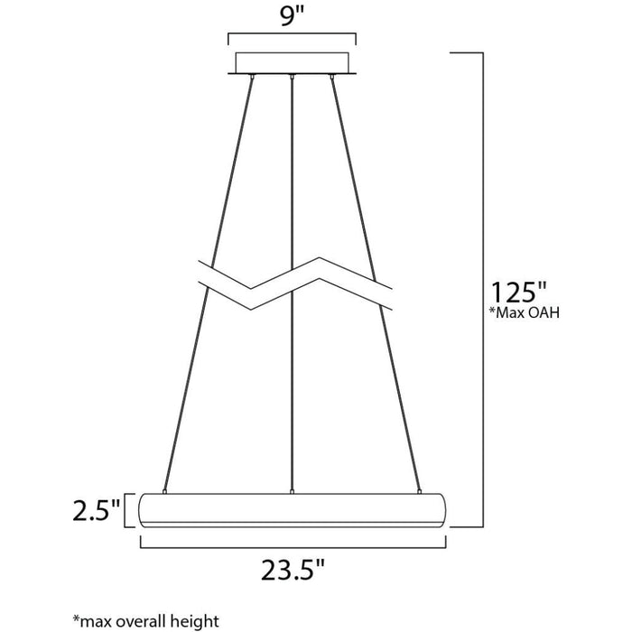 Innertube Satin Nickel LED Single Pendant - Pendants