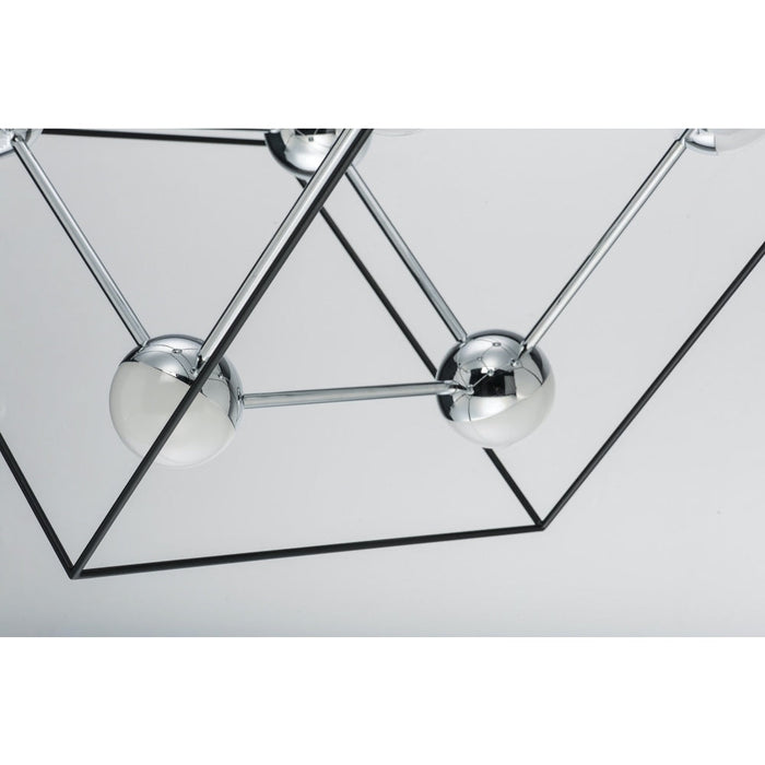 Ion Black / Polished Chrome LED Single Pendant - Pendants