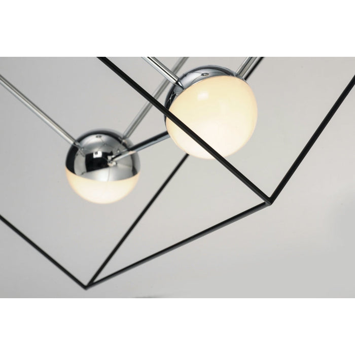 Ion Black / Polished Chrome LED Single Pendant - Pendants