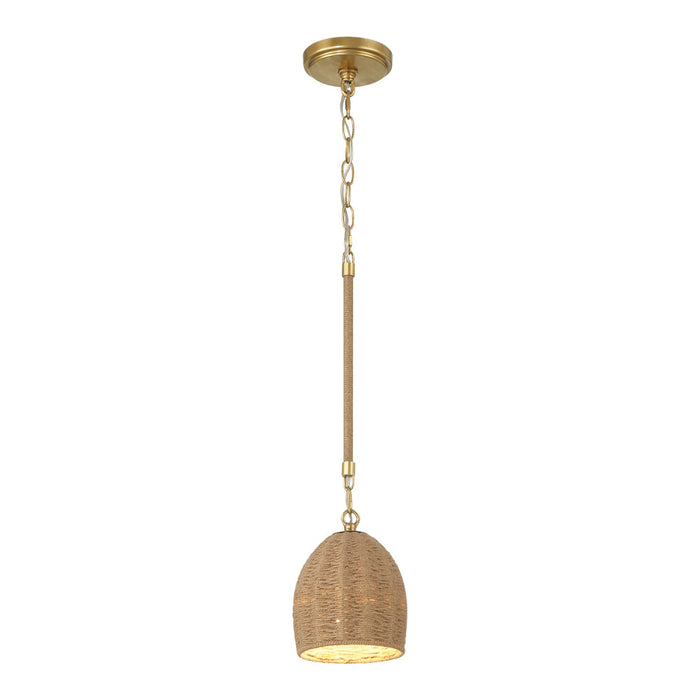 Jace Soft Gold 1 Light LED Mini Pendant Crystorama JAC-10502-SG