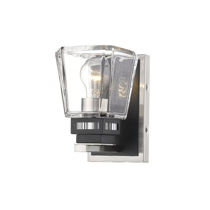 Jackson Brushed Nickel Matte Black 1 Light Wall Sconce | theLightShop