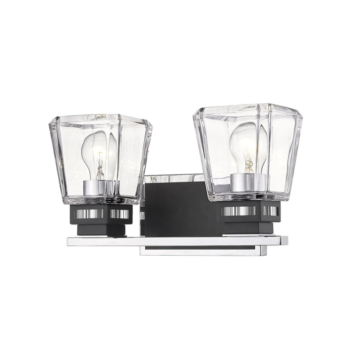 Jackson Chrome Matte Black 2 Light Vanity | theLightShop