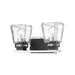 Jackson Chrome Matte Black 2 Light Vanity | theLightShop