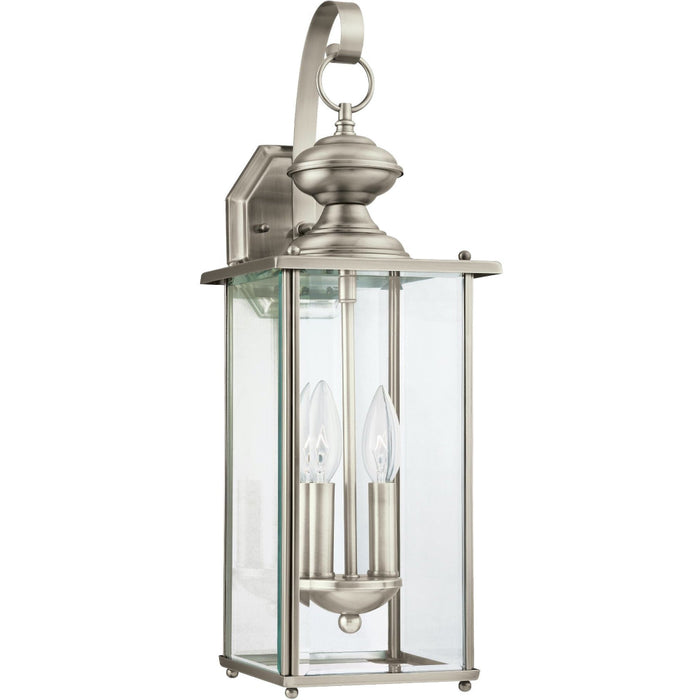 Jamestowne Antique Brushed Nickel LED Outdoor Wall Lantern - Outdoor Wall Sconce