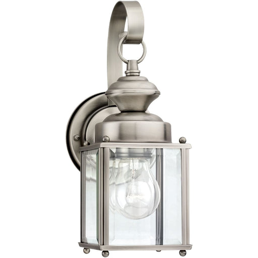 Jamestowne Antique Brushed Nickel Outdoor Wall Lantern - Outdoor Wall Sconce
