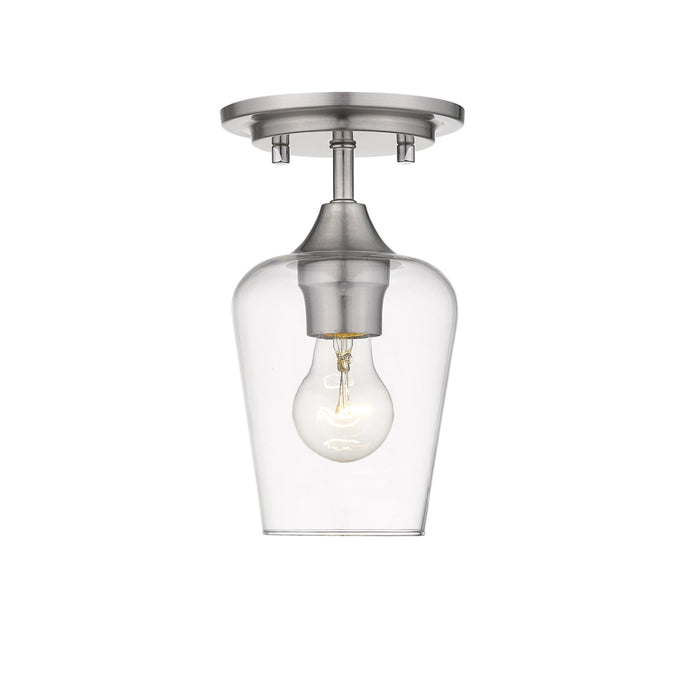 Joliet Brushed Nickel 1 Light Flushmount | theLightShop