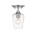 Joliet Brushed Nickel 1 Light Flushmount | theLightShop