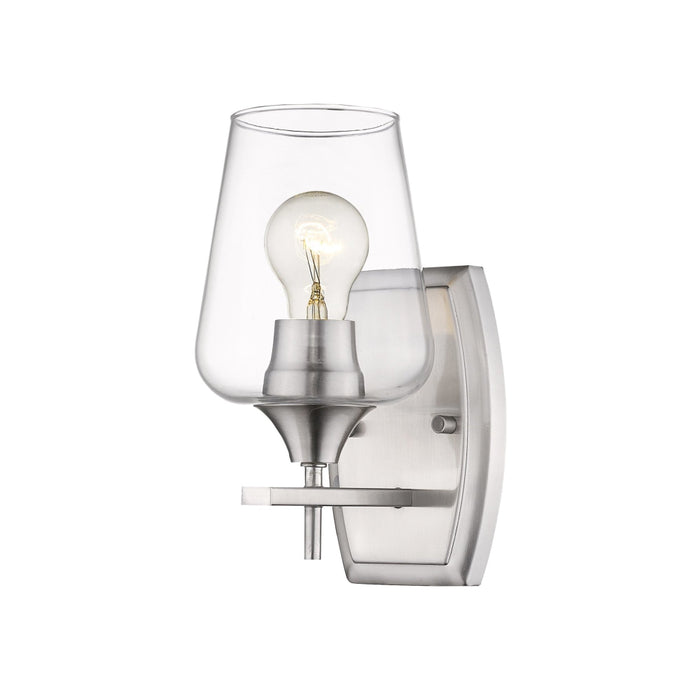 Joliet Brushed Nickel 1 Light Wall Sconce | theLightShop