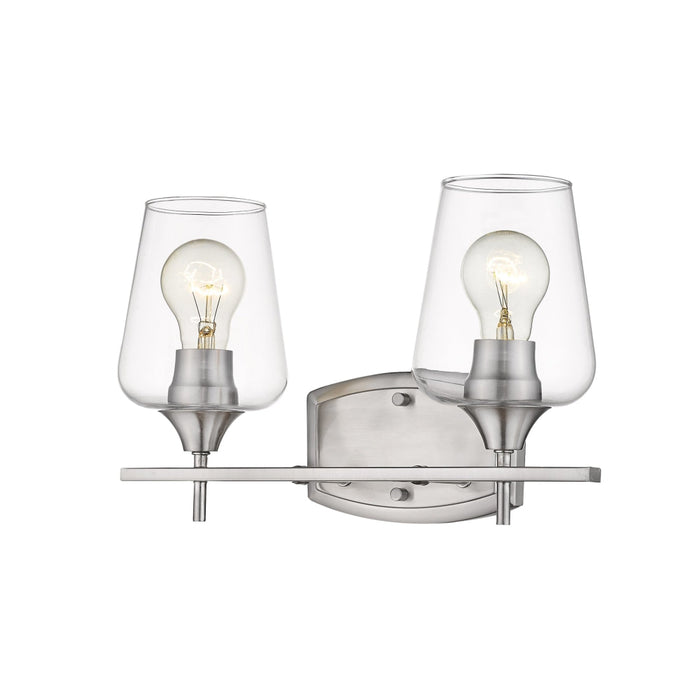 Joliet Brushed Nickel 2 Light Vanity | theLightShop