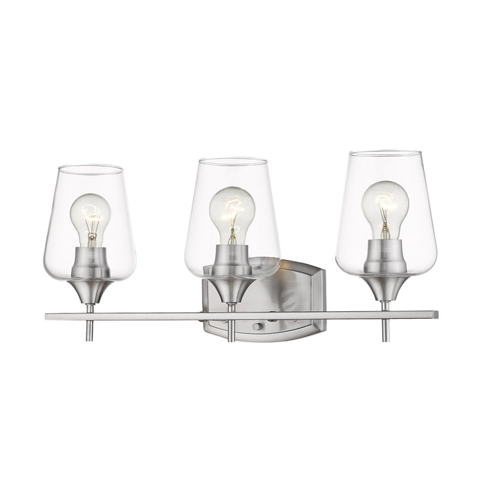 Joliet Brushed Nickel 3 Light Vanity | theLightShop
