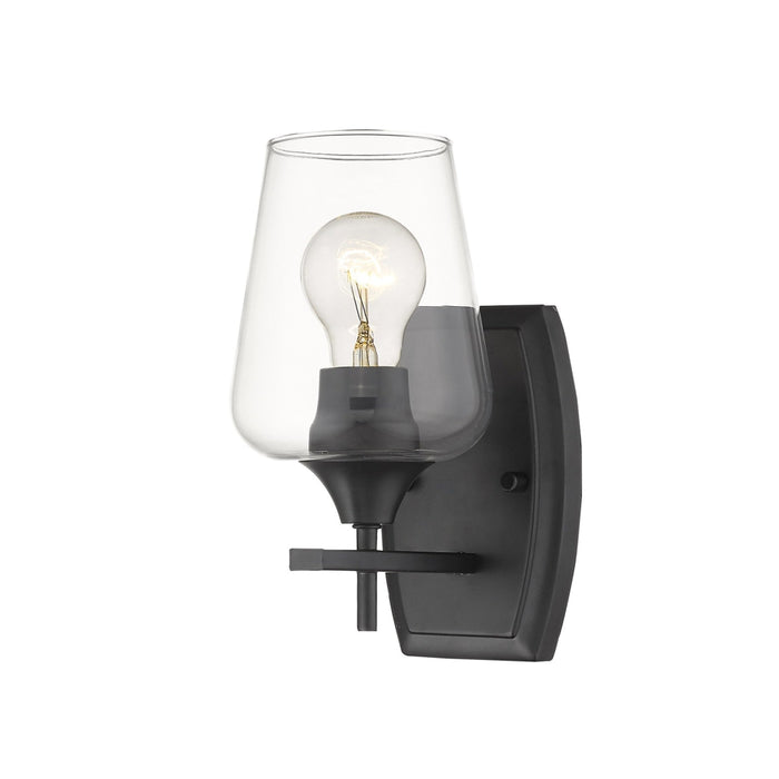 Joliet Matte Black 1 Light Wall Sconce | theLightShop