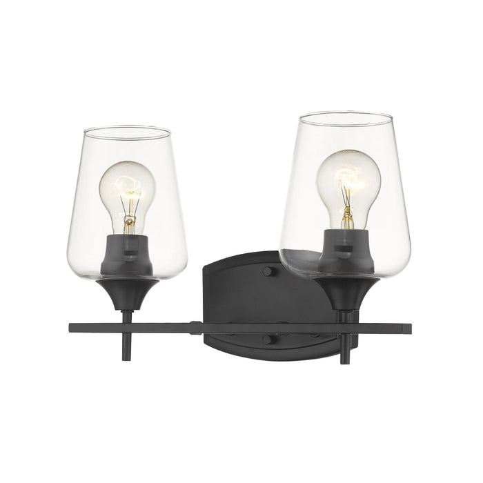 Joliet Matte Black 2 Light Vanity | theLightShop