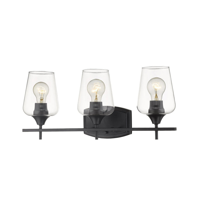 Joliet Matte Black 3 Light Vanity | theLightShop
