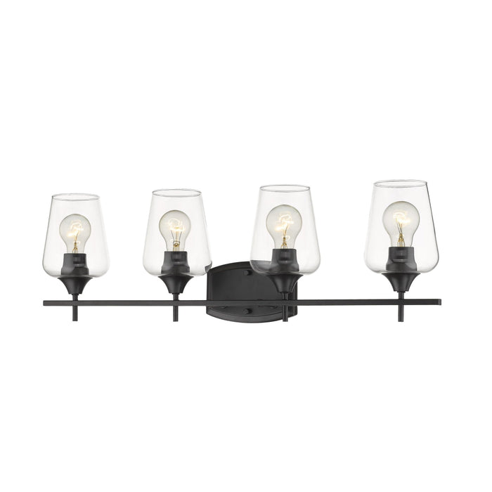 Joliet Matte Black 4 Light Vanity | theLightShop